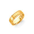 14K Yellow Gold 6 mm Brushed Wedding Band