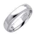 14K White Gold 5 mm Milgrain Comfort Fit Wedding Band