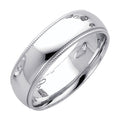 14K White Gold 6 mm Milgrain Comfort Fit Wedding Band