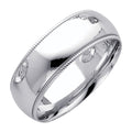 14K White Gold 7 mm Milgrain Comfort Fit Wedding Band
