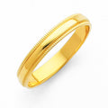 14K Yellow Gold 3 mm Milgrain Wedding Band