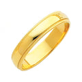 14K Yellow Gold 4 mm Milgrain Wedding Band