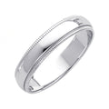 14K White Gold 4 mm Milgrain Wedding Band