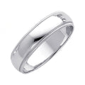 14K White Gold 5 mm Milgrain Wedding Band