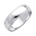 14K White Gold 6 mm Milgrain Wedding Band