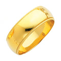 14K Yellow Gold 7 mm Milgrain Wedding Band