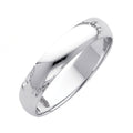 14K White Gold 4 mm Plain Wedding Band