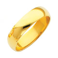 14K Yellow Gold 5 mm Plain Wedding Band