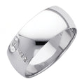 14K White Gold 8 mm Plain Wedding Band