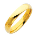 14K Yellow Gold 4 mm Traditional Comfort Fit Wedding Band
