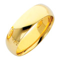 14K Yellow Gold 6 mm Traditional Comfort Fit Wedding Band