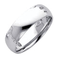 14K White Gold 6 mm Traditional Comfort Fit Wedding Band