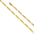 14K Yellow Gold 080(3.1 mm) Lit Figaro 3+1