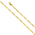 14K Yellow Gold 060(2.3 mm) Lit Figaro 3+1