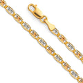 14K Yellow White Rose Gold 060(2.6 mm) Rail Diamond Cut Valentino