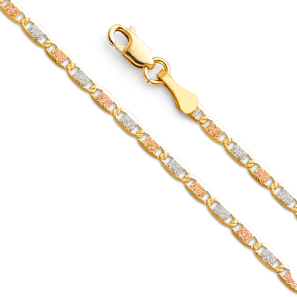 14K Yellow White Rose Gold 040(2.1 mm) Valentino