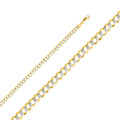 14K Two Tone Gold 120(4.7 mm) Curb Concave Wp