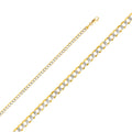 14K Two Tone Gold 100(3.6 mm) Curb Concave Wp