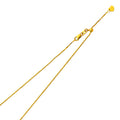 14K Yellow Gold 0.8 mm Adjust. Box Chain
