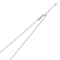 14K White Gold 0.6 mm Adjust. Box Chain