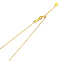 14K Yellow Gold 0.9 mm Adj. Tiny Diamond Cut Cable Chain