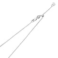 14K White Gold 0.9 mm Adj. Tiny Diamond Cut Cable Chain