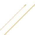 14K Yellow Gold 025(1.5 mm) Flat Wheat Chain