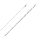 14K White Gold 025(1.5 mm) Flat Wheat Chain