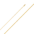 14K Yellow Gold 020(0.8 mm) Square Diamond Cut Wheat Chain