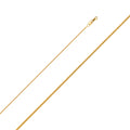 14K Yellow Gold 025(1.1 mm) Round Wheat Chain
