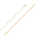 14K Yellow Gold 020(0.9 mm) Round Wheat Chain