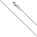 14K White Gold 020(0.7 mm) Round Pol Snake Chain