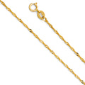 14K Yellow Gold 020(1.1 mm) Singapore Chain