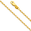14K Yellow Gold 2.1 mm Round Rolo Chain