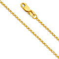 14K Yellow Gold 1.6 mm Round Rolo Chain