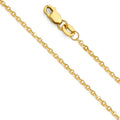 14K Yellow Gold 1.6 mm Side Cut Oval Rolo