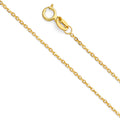 14K Yellow Gold 1.2 mm Side Cut Oval Rolo