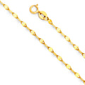14K Yellow Gold 2.0 mm Twist Mirror Chain