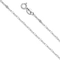 14K White Gold 1.7 mm Twist Diamond Cut Mirror Chain