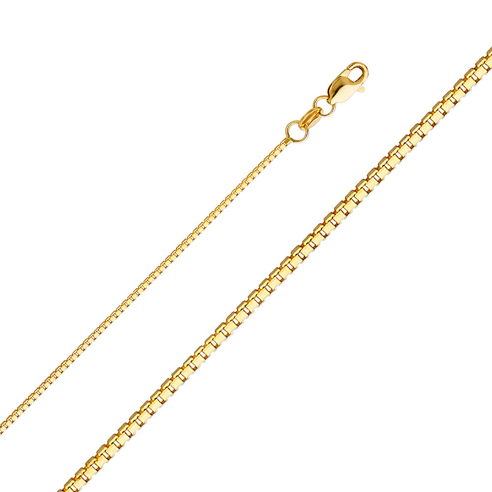 14K Yellow Gold 1.0 mm Box Chain