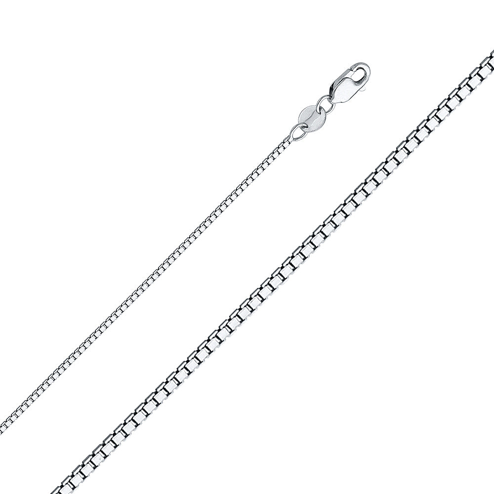 14K White Gold 1.0 mm Box Chain
