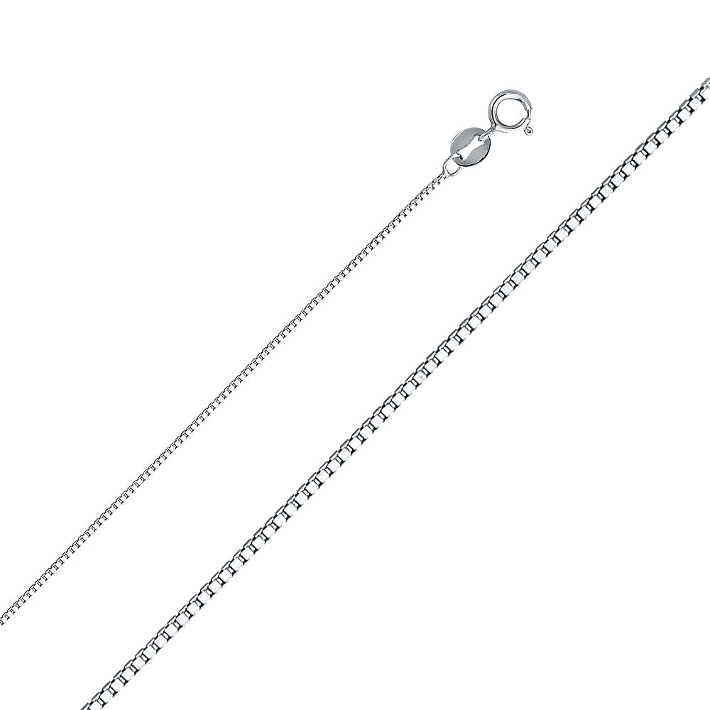 14K White Gold 0.6 mm Box Chain