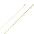 14K Yellow Gold 040(1.5 mm) Flat Mariner Chain