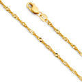 14K Yellow Gold 28 (1.8 mm) Singapore Chain