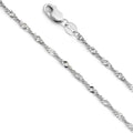 14K White Gold 28 (1.8 mm) Singapore Chain