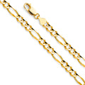 14K Yellow Gold Figaro 3+1 150 Concave