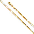 14K Yellow Gold Figaro 3+1 80 Concave