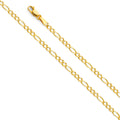 14K Yellow Gold Figaro 3+1 60 Concave