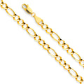 14K Yellow Gold Figaro 3+1 150 Open
