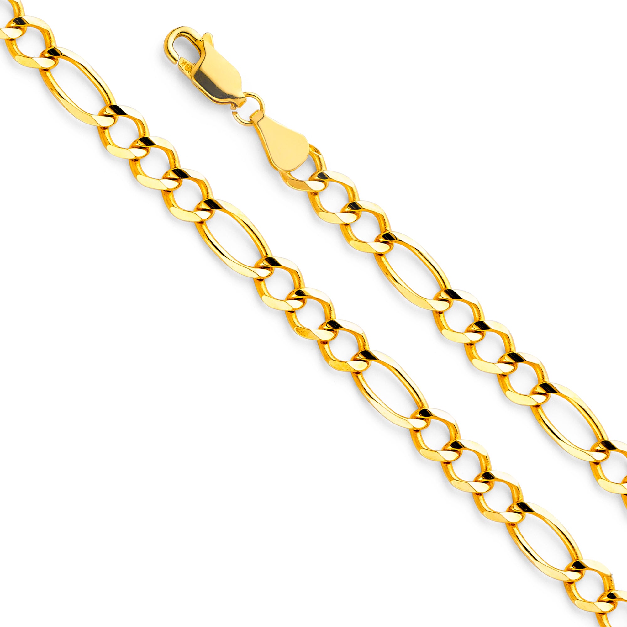14K Yellow Gold Figaro 3+1 150 Open